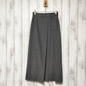 Colway Rib Wrap Midi Skirt Gray